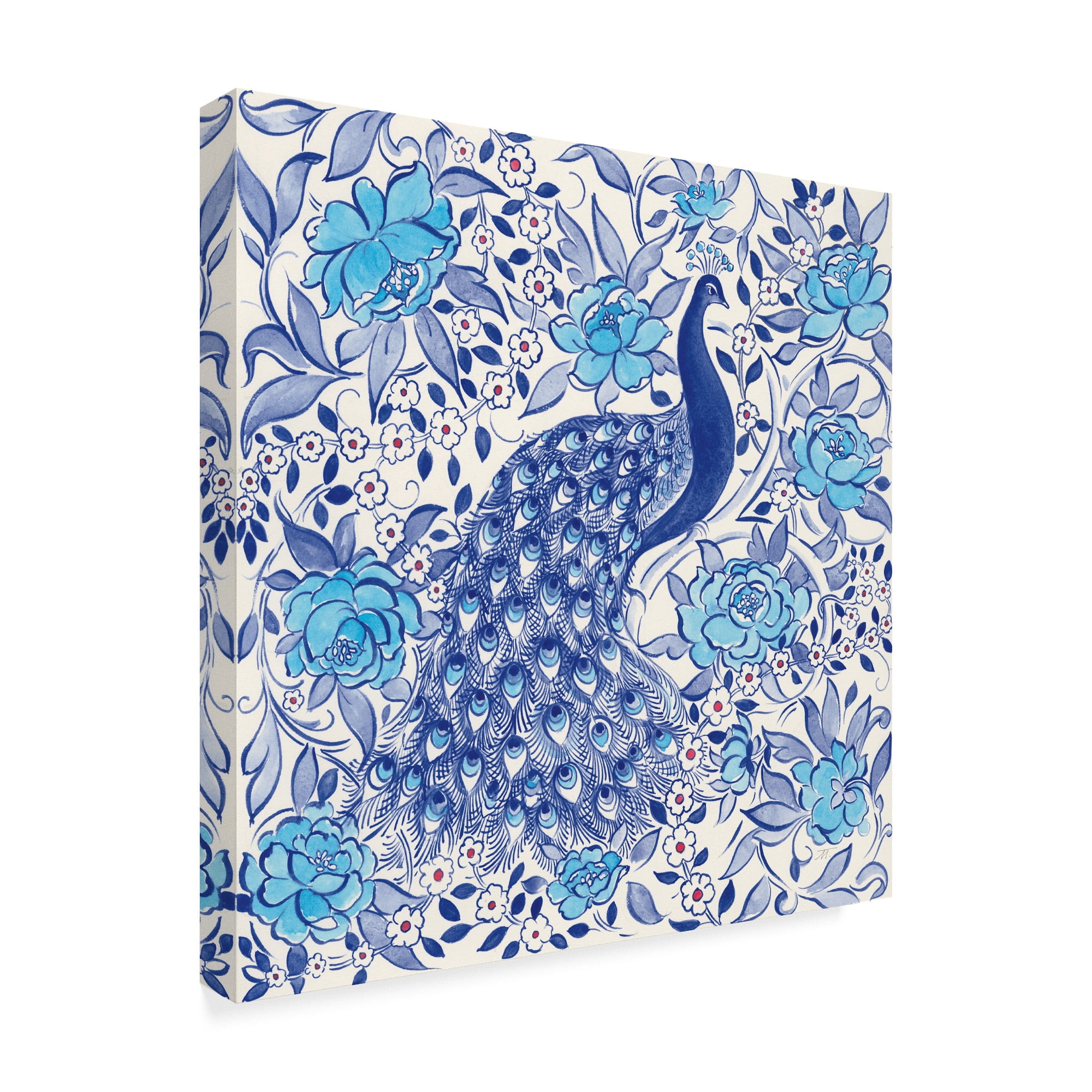 Trademark Fine Art 'Peacock Garden III' Canvas Art by Miranda Thomas