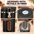 thumbnail image 6 of MoonTrek 60fl oz Airtight Coffee Canister with Scoop, Includes Insulated Mug, 6 of 7