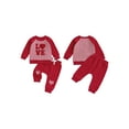 thumbnail image 2 of Loicainy Baby Boy Clothes for Valentine's Day Red LOVE Outfit, Toddler Boys Spring Long-Sleeve Set, Top 95%Cotton 5%Elastane, Pants 35%Cotton 65%Polyester, Sizes 0-6M/6-12M/12-18M/18-24M/2-3Y, 2 of 9