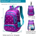 thumbnail image 3 of Mochila para niñas BLUEFAIRY de primaria 17 pulgadas con forma de corazón, 3 of 9