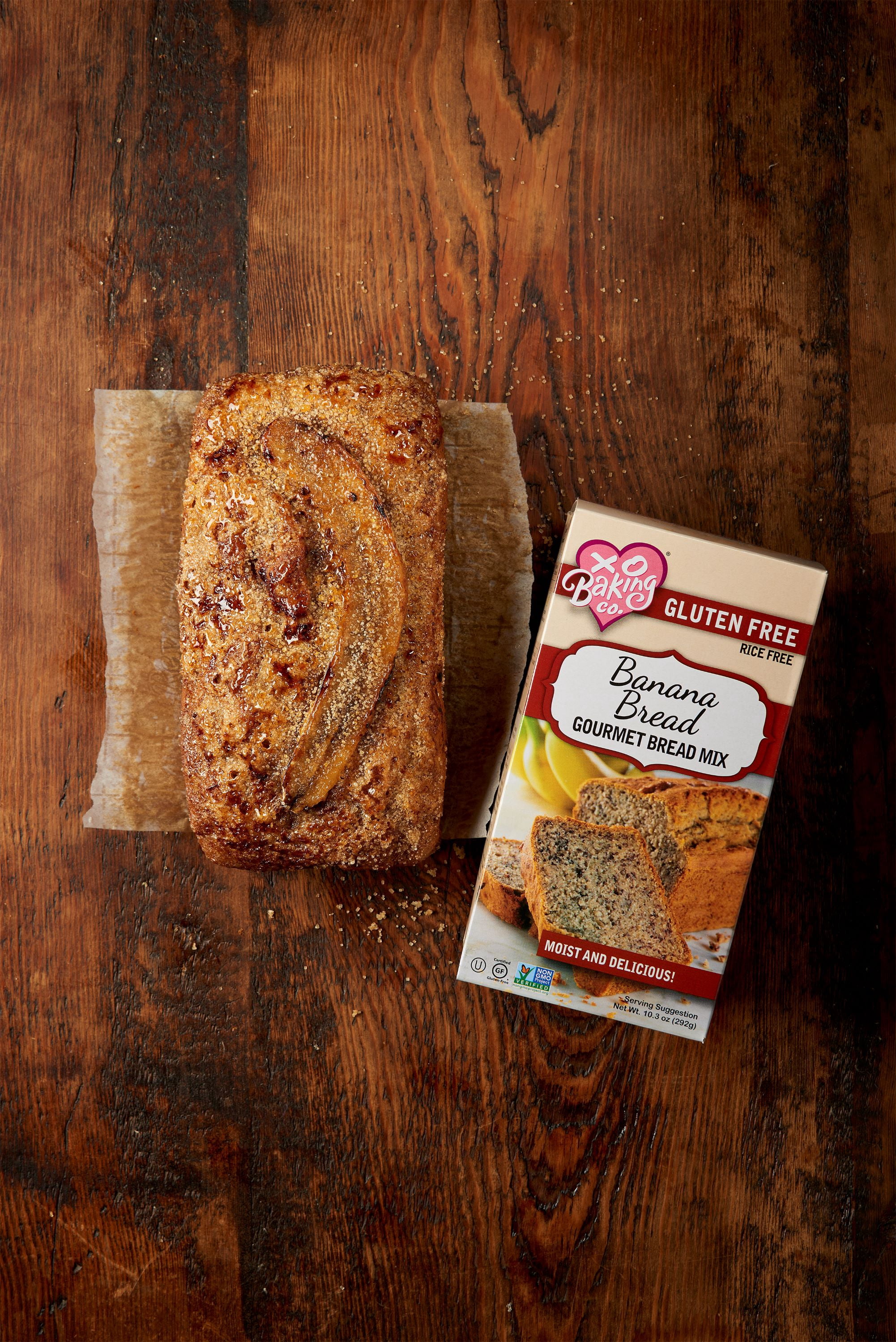 XO Baking Co. Verified Non-GMO & Gluten Free Banana Bread Mix, 10.3 oz Box