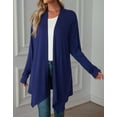 thumbnail image 4 of Cogild Long Open Front Cardigans for Women Comfortable Knitted Layering with Three-Quarter Sleeves Comfort Wear, 4 of 7