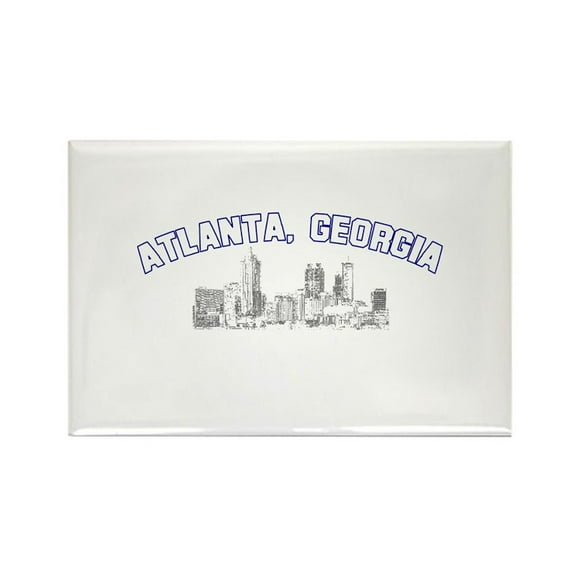 CafePress - Atlanta, Georgia Skyline - Rectangle Magnet, 2"x3" Refrigerator Magnet