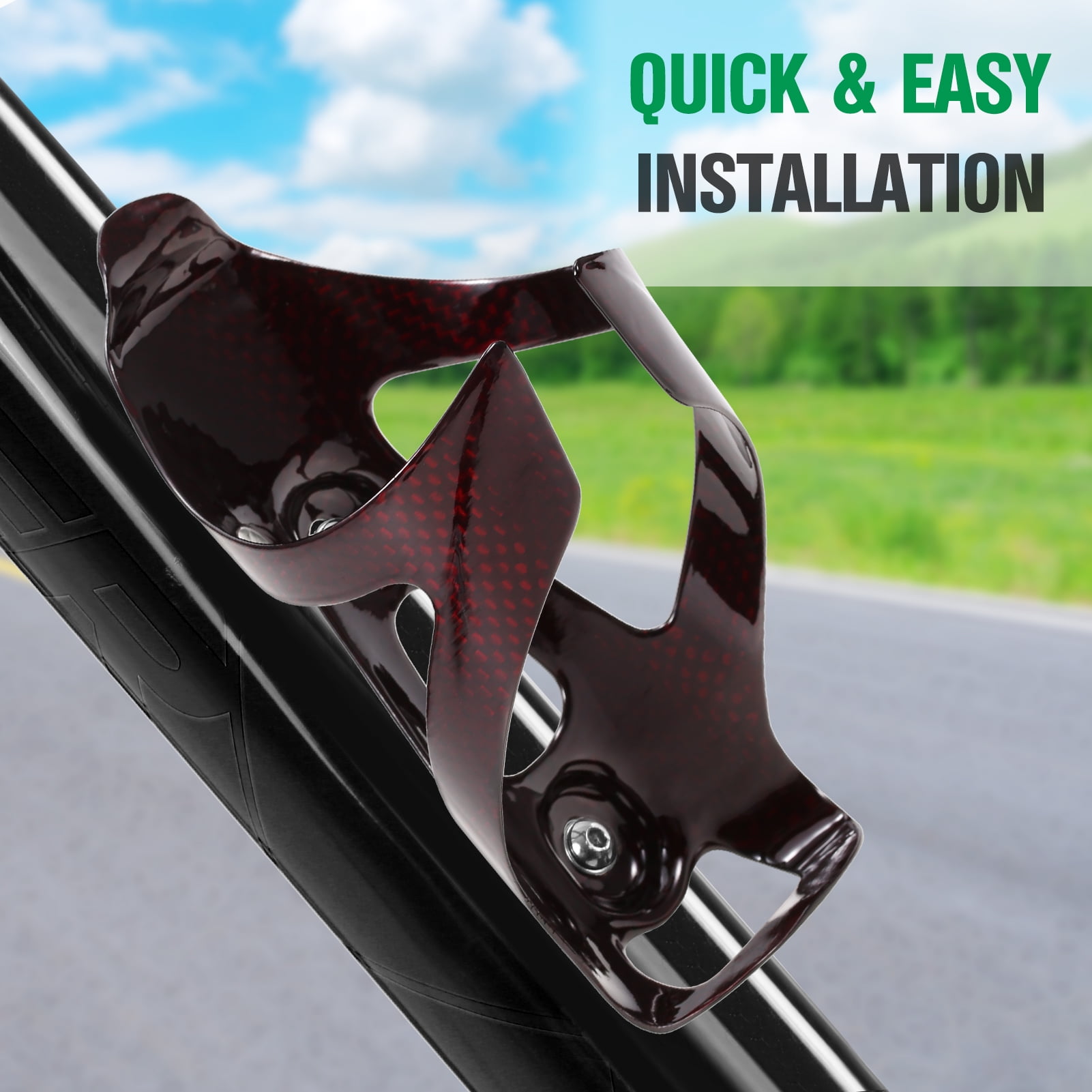 Milisten Porte-bouteille D'eau En Fibre De Carbone Pour Vélo De Route