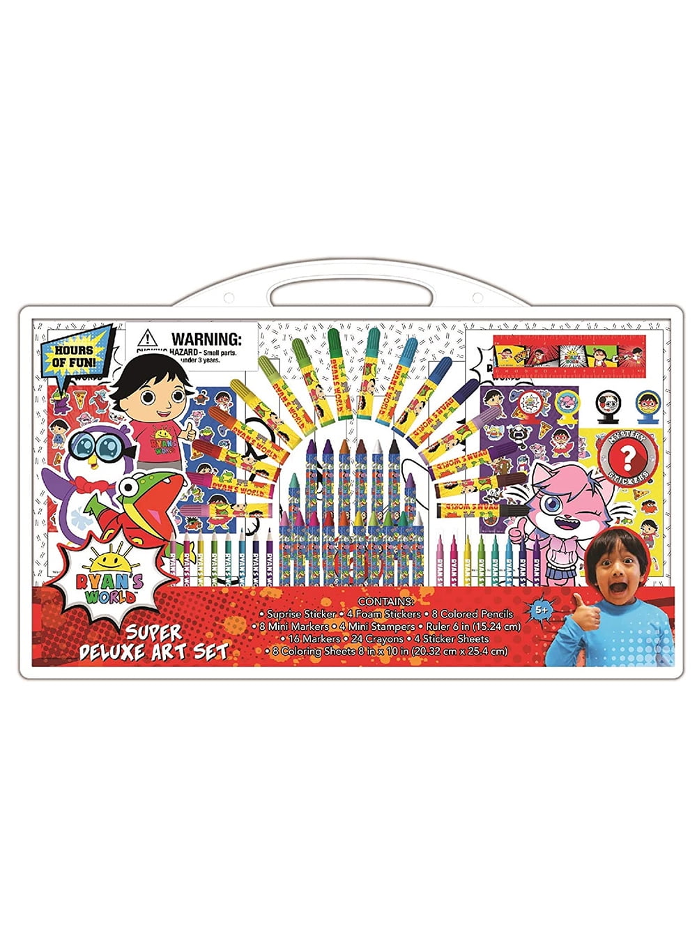 Nickelodeon Ryan S World Super Deluxe Art Supplies Set W Coloring Pages Stampers Stickers Walmart Com Walmart Com