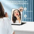 thumbnail image 4 of Rechargeable Travel Makeup Mirror, Vanity Mirror with 80LEDs, 3 Color Lighting, 2000mAh Battery, Portable Ultra Slim Lighted Makeup Mirror, Gift for Women (Black), 4 of 6