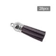 thumbnail image 4 of Naiovety 28 piezas bolsa Keychian creativo delicado llavero colgante borlas artesanía decoración DIY accesorio para bolsos llaves Artesanía Gris oscuro Naiovety HA059646-04B, 4 of 6