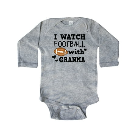 

Inktastic I Watch Football with My Granma Gift Baby Boy Long Sleeve Bodysuit