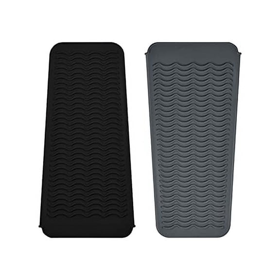 EIOKIT 2 Pack Silicone Heat Resistant Travel Mat Pouch for Straighteners, Curling Wands, Flat Irons, and Hot Hair Styling Tools