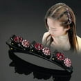 thumbnail image 4 of 1Pc/2Pcs Korean Style Elegant Tight Side Bang Clip Shiny Rhinestone Double Layer Hairpin Hair Accessories,H, 4 of 8