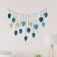 thumbnail image 6 of deevoka Macrame Wall Hanging Bohemian Picture Display with Photo Clips Rope Nordic Woven Blue, 6 of 9