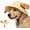 L-1pc, variant on Adjustable Pet Sun Hat with Ear Holes, Breathable Outdoor Bonnet for Dogs Cats