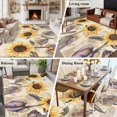 thumbnail image 6 of Rectangle Area Rug 6x9ft,Farm Sunflower Retro Plant Washable Carpet Non-Slip Runner Accent Rugs Indoor Floor Mat for Bedroom Living Room Decor,Vintage Letter, 6 of 9