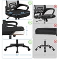 thumbnail image 4 of Silla de oficina Yaheetech con respaldo medio, malla ajustable, ergonómica, 4 of 9