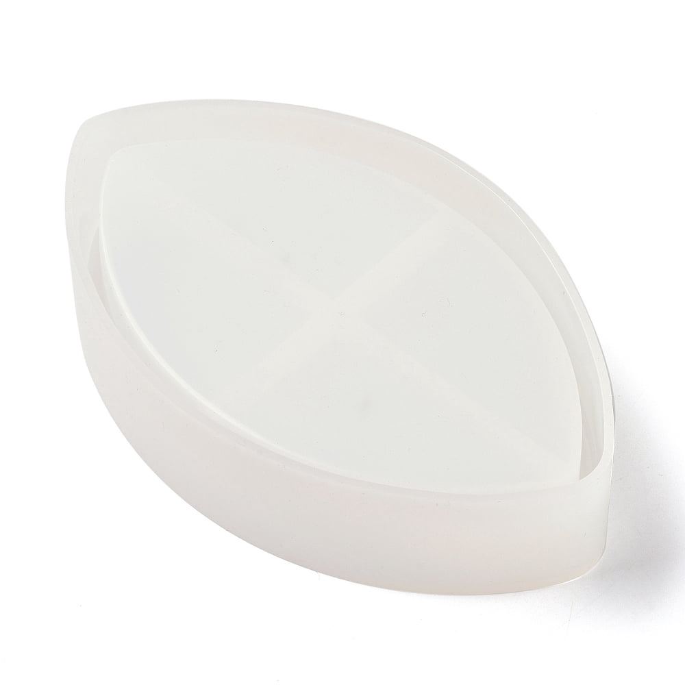 2pcs Cup Mat box Silicone Molds Resin Casting Molds Clay Craft Mold Tools Horse Eye White 175x111x39mm Inner Diameter: 170x103mm
