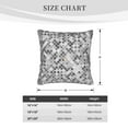thumbnail image 5 of LNWH Grey Abstract Mosaic Art Throw Pillow Covers, Square Soft Linen Decorative Pillow Cases, 16"x16", 5 of 8