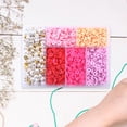 thumbnail image 3 of polimérica, espaciadoras y planas para hacer pulseras, colorido, manualidades, de disco para pendientes, anillos, , accesorios Rosado Macarena Cuentas de pulsera, 3 of 8