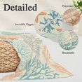 thumbnail image 3 of Coastal Turquoise Small Pillow Covers,Ocean Coral Starfish Shell Modern Sea Breathable Throw Pillow Cases with Invisible Zipper,Decorative Pillowcase Pillows Protectors for Sofa Bed Chair 12"x20", 3 of 9