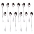 thumbnail image 1 of 12 cucharas de acero inoxidable con mango largo para té helado, café y helado., 1 of 6