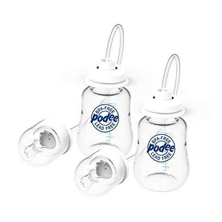 Podee Hands Free Baby Bottle - Anti-Colic Feeding System 4 oz (2 Pack -