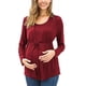 thumbnail image 3 of UMfun - Camiseta de maternidad para mujer, de manga larga y doble capa, para lactancia materna, 3 of 8