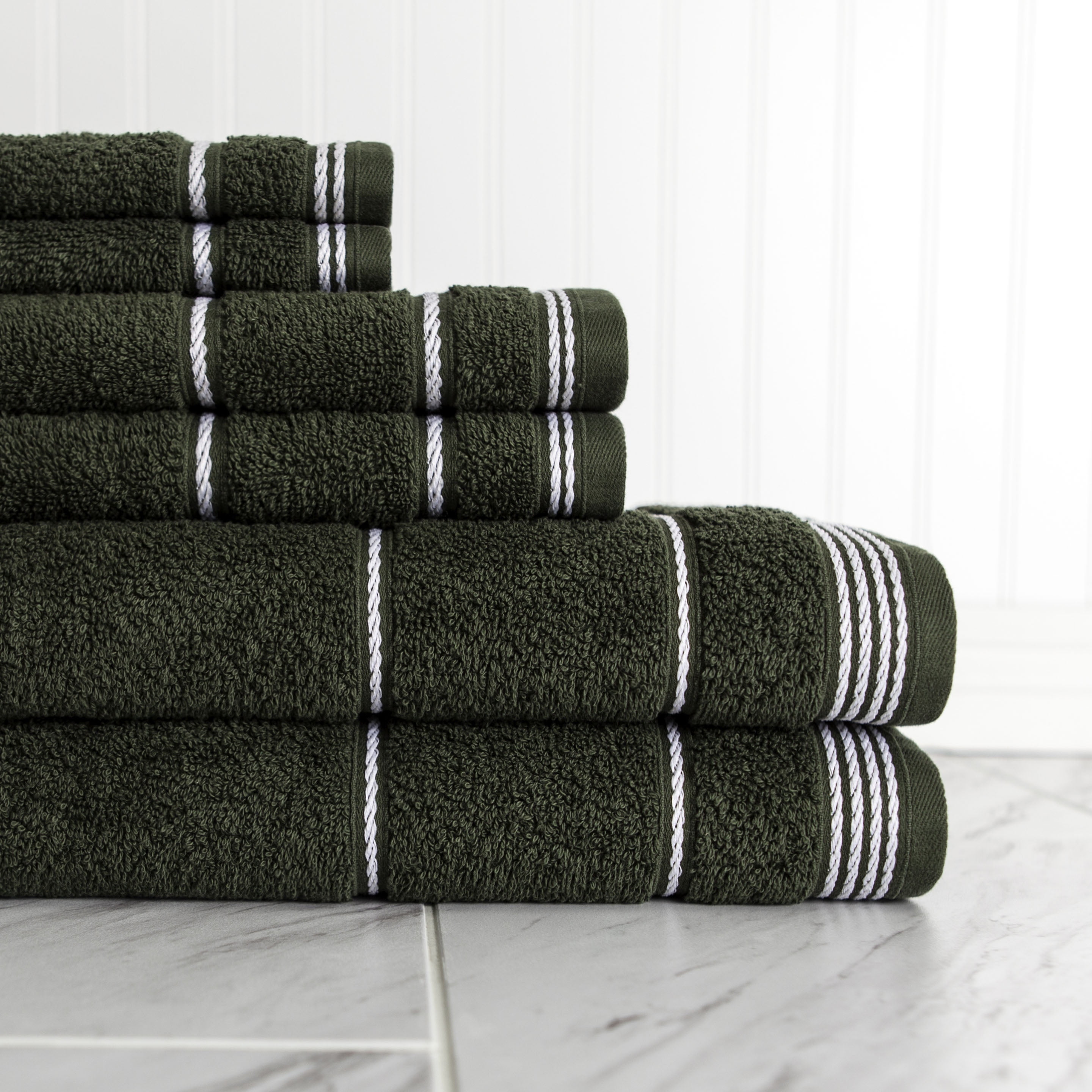 Highgate 6 Piece Towel Set in Hunter Green