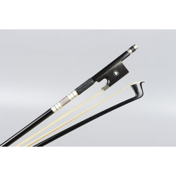 Siemonic Violin Bow Carbon Fiber Straight Balance AAA Bow hair Ebony Frog Pearl Inlay