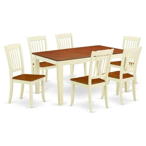 Pemberly Row 7-piece Wood Dining Table and Chair Set in Cherry