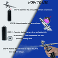 thumbnail image 5 of High air flow Airbrush Kit, Wireless Portable Airbrush Compressor, Rechargeable Cordless Airbrush, Mini Air Brush, Handheld Airbrush Gun for Barber, Model Painting, Nail Art, Makeup, Tattoo, 5 of 9