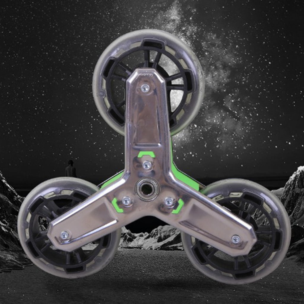 TIERPOP Steel Shopping Cart Replacement Wheel Set of 2 Triangle Casters Smooth Rolling Cart Wheel for Easy Stair Climbing
