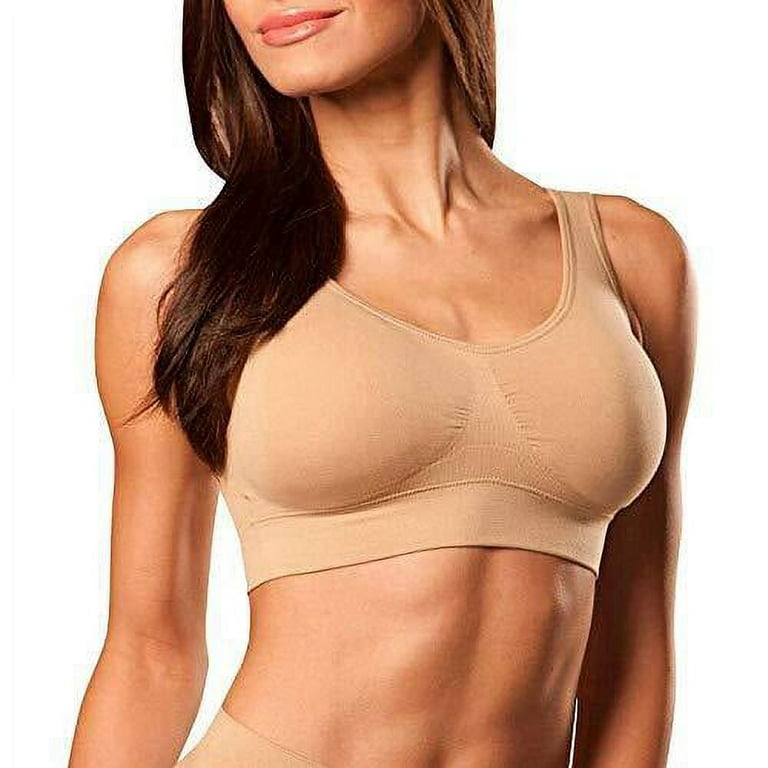 Women's 3-Pack  4-Pack Seamless Comfortable Sports Bras Large Breasts 