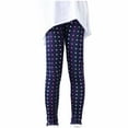 thumbnail image 5 of uublik Girls Leggings Navy Printed Leggings Toddlers Active Stretch Fleece Warm Leggings Little Kids Yoga Pants, Size 2T-11, 5 of 5
