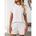 thumbnail image 2 of EASYBRA Women Pants Suit Solid Color Casual Two Piece Outfit Three Quarter Sleeve and Pants All Season S-XL, 2 of 7