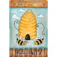 thumbnail image 2 of Toland Home Garden Bee Happy 28 x 40 Inch Decorative Cute Buzzing Bees Hive House Flag, 2 of 4