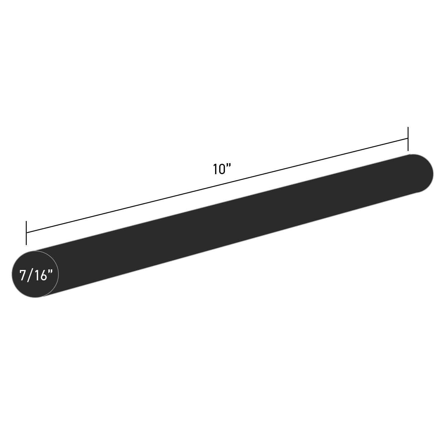 707R510B High Performance Black Hot Melt  Glue Sticks - 7/16" x 10" | 5 lb Box
