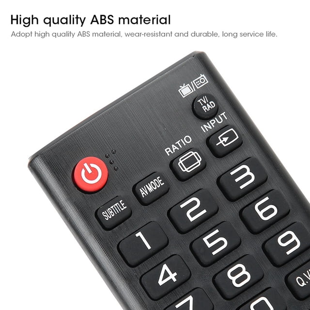 Reemplazo Del Control Remoto De TV, Control Remoto Universal De TV De 10 Metros/33 Pies Sensación Cómoda Sustituto Perfecto Material ABS Para Televisor LCD
