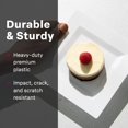 thumbnail image 3 of Aya's 100 Square Plastic Plates, Heavy Duty Hard Plastic Disposable Plates for Party, 50 Dinner Plates 9.5" + 50 Salad Cake Dessert Appetizer Plates 6.5" - Elegant Party Plate for Christmas & Holiday, 3 of 5