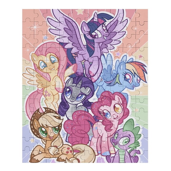 70 PCS Jigsaw Puzzle My Little Pony Wooden Puzzle Challenging Game Fun Artwork For Family Friends Gifts