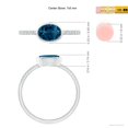 thumbnail image 5 of ANGARA Natural Bezel-Set Oval London Blue Topaz and Diamond Ring in 14K White Gold for Women (Size-7x5mm) | November Birthstone, Anniversary, Jewelry Gift for Women | Natural London Blue Topaz Ring, 5 of 10
