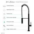 thumbnail image 6 of Chalet Single Handle, Pull-Down Kitchen Faucet in Matte Black, 6 of 11