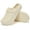 White, variant on Womens Lined Clogs Winter Fleece Breathable Walking Garden Shoes Warm Non-Slip Mule Footwear