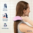thumbnail image 6 of Crave Naturals Glide Thru Detangling Brush for Natural, Curly, Straight, Wet or Dry Hair - Gentle Detangler Brush Styling Tool for Adults, Kids, Toddlers and Little Girls - 7.5 x 3 in, Pink, 6 of 7