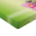 thumbnail image 2 of Ambesonne East Fitted Sheet, Garden Peaceful Mind, Full Size, Green Pink, 2 of 3