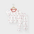 thumbnail image 2 of YuYuBao Toddler Girls Pajamas Sets Summer Cartoon Print Tshirts Tops And Shorts Sets 2 Piece Playwear Children Girls Loungewear Clothes, 3-6 Months, 2 of 3