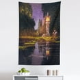 thumbnail image 1 of Landscape Tapestry, Idyllic Scenery at Night with a Stone Lantern Fireflies and Forest Trees Swamp, Fabric Wall Hanging Decor for Bedroom Living Room Dorm, 5 Sizes, Multicolor, by Ambesonne, 1 of 1