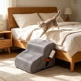 thumbnail image 3 of EGNMCR Non Slide Pet Stairs For Dogs Cats Multi Story Dog Ramp For Bed Couch Sofa Support For Small Medium Senior Pet Portable Pet Ladder For Indoor Outdoor Use Fabric Pets Stairs, 3 of 5