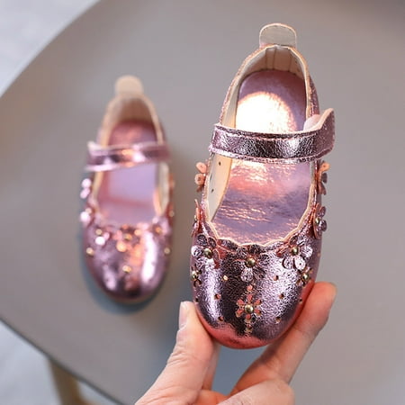 

Hunpta Kids Sandals Girls Sandal Shoes Flower Shoes Hollow Flower Shoes Sandals Soft Sole Princess Sandals