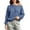 Blue, variant on Women’s Off Shoulder Solid Sweatshirt Long Sleeve Loose Casual Pullover Top,Sizes S-3XL
