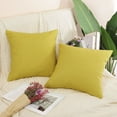 thumbnail image 3 of PiccoCasa 2 Pcs Waterproof Throw Pillow Covers, Decorative Yellow 45 x 45cm/18" x 18", 3 of 7