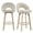 Beige, variant on Hausfame Set of 2 Swivel Counter Height Bar Stools with Bentwood Legs, Orange